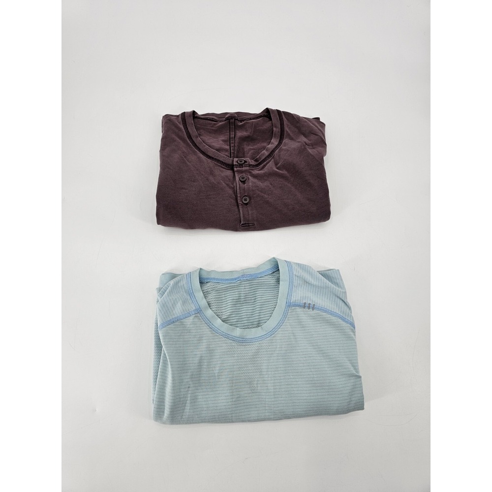 LOT OF 2 Lululemon Vent Tech Hangover Sundays & 3 Button Long Sleeve Henley‎ XL
